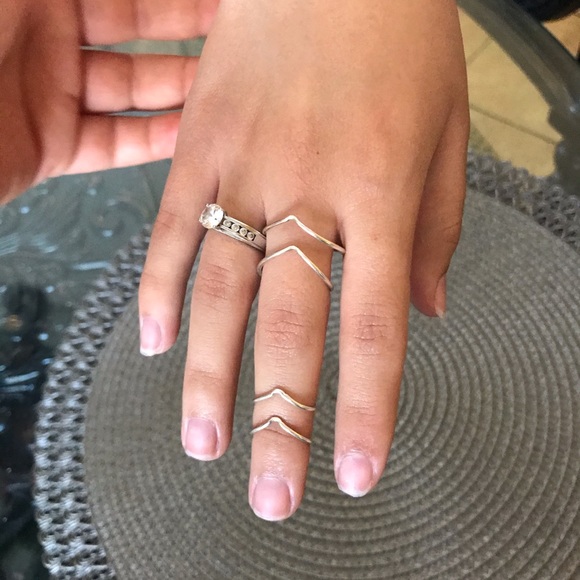 Double ring of silver 9.25 - Picture 3 of 5